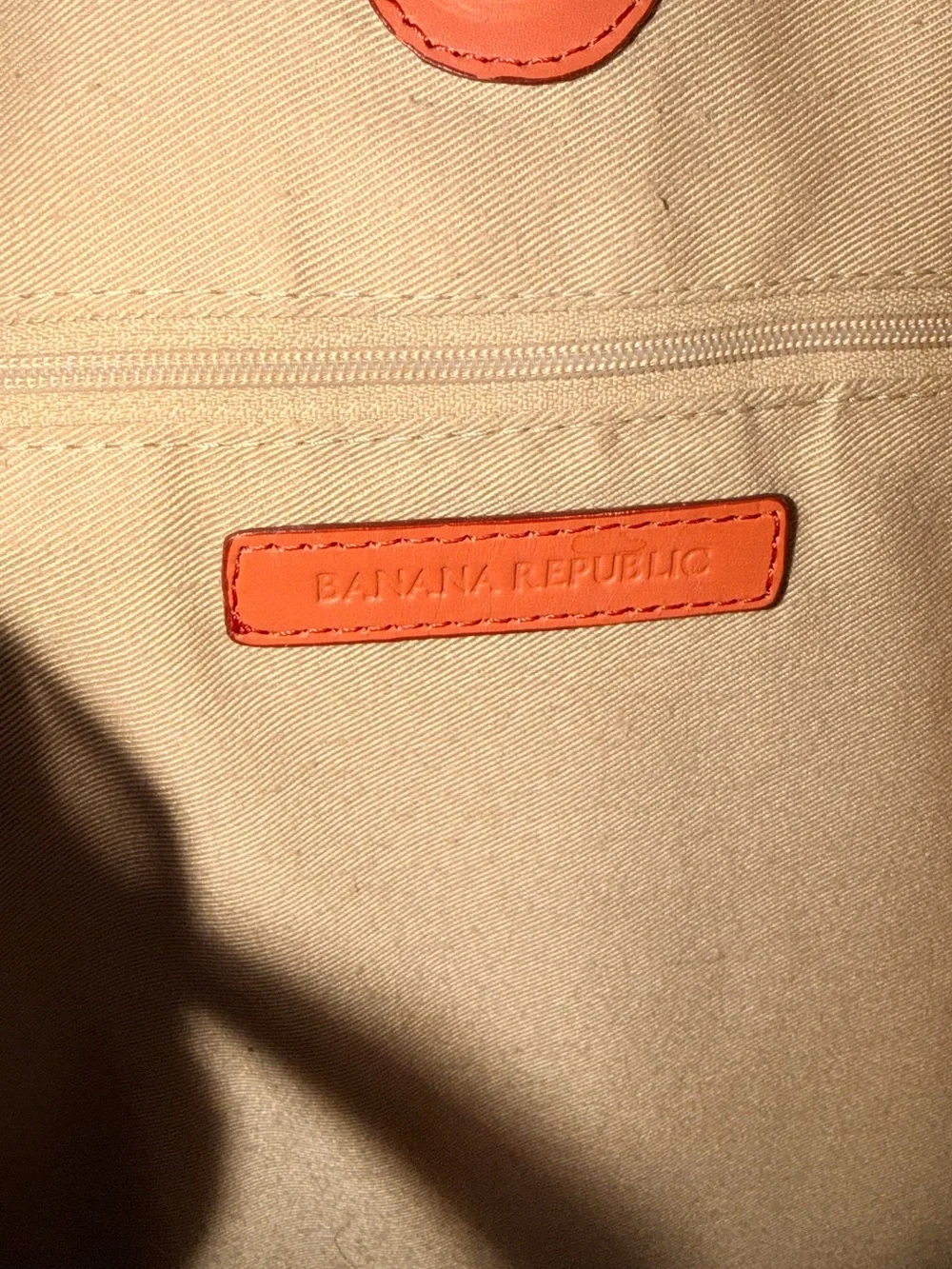 Banana Republic Lucia Lizard Orange Leather Oversized Hobo bag
